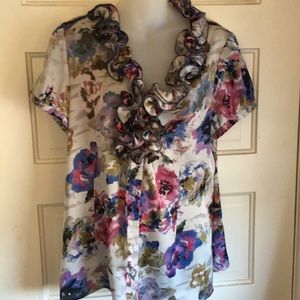 Spense floral, botanical blouse